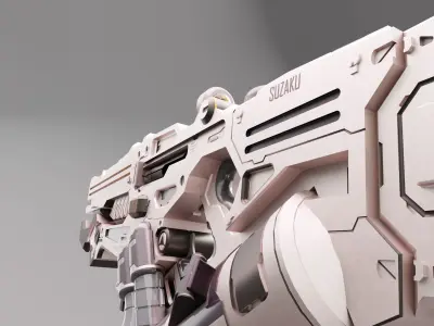 Sci-fi weapon Suzaku 3D model