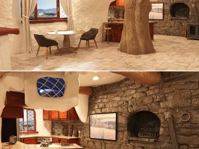 Snow White Cottage 3D model
