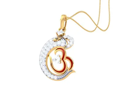 Spiritual Om Pendant 3D print model