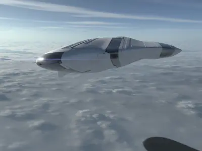 Asymmetric Spaceship 3D model