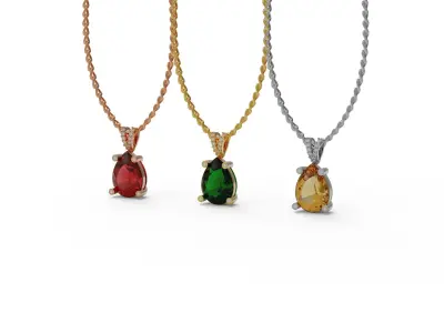 Teardrop necklace Free 3D print model