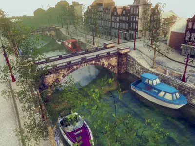 Modern City 4 Low-poly 3D model