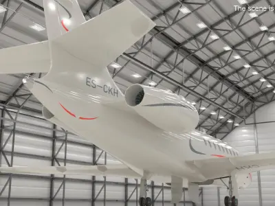  Plane Dassault Falcon 2000 Simplified 