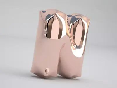 N Balloon Copper 3D model