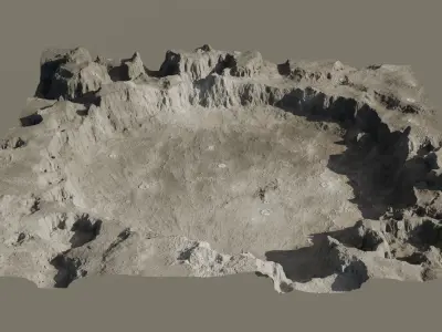 Crater 3D model 16K 3D model