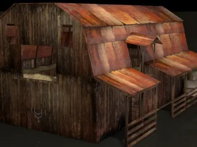 Walking Dead Farm Set 3D model