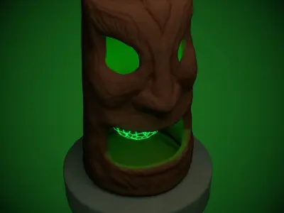 low-poly magic lamps Low-poly 3D model