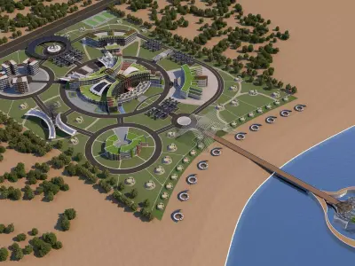 0179 - Tourist Resort Architecture 3D Project - 2D Drawing 3D model