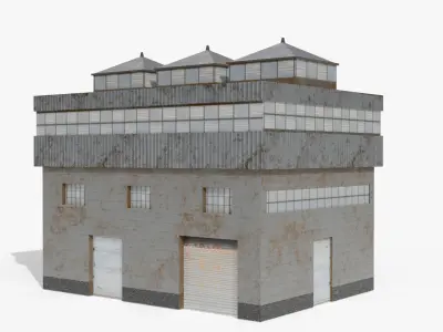 Warehouse 3 Low-poly 3D model purchase