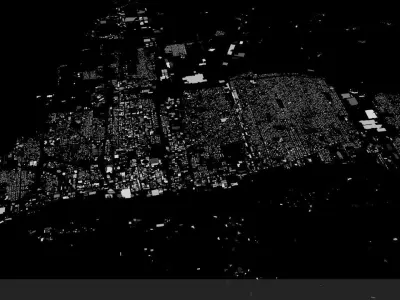 Detroit Streets and Buildings 3D model