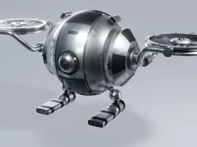 Sci-Fi Security Drone 3D Model 3D model