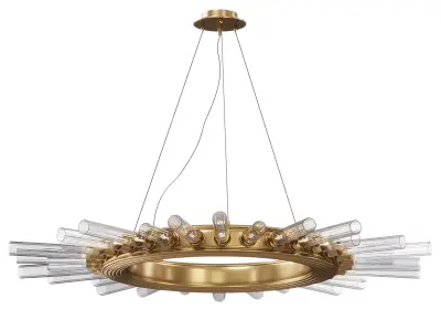 Chandelier Art Deco Sun Light  3D model