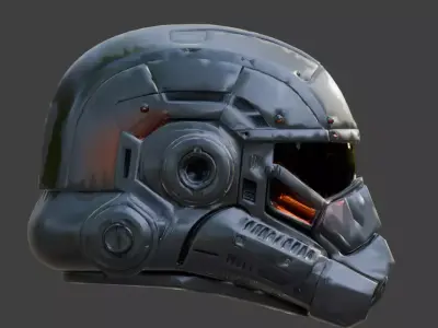 Cyber-Mecha V-Fin Commander 3D Model Low-poly 3D model