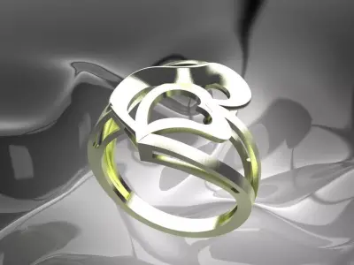Plain Light Women Ring 3D print model