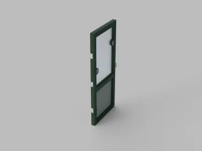 Simple Glass Door 3D model