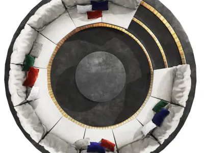 Outdoor Seating-wooden 3D model