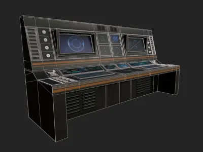 SciFi Terminal Low-poly 3D model