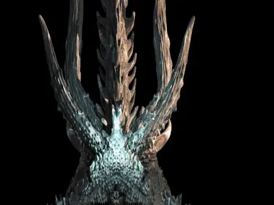 DArk Alien Dragon God Bone In space 3 3D model