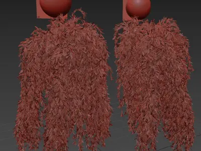 Hanging plant with lights 3D model