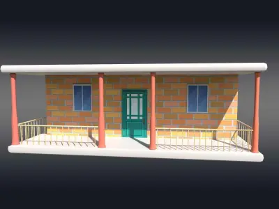 City Buildings Models Pack Low-poly 3D model