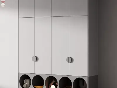 502 furniture for children 05 cupboard with toys 3D model