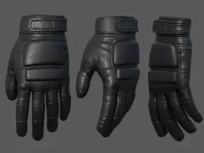 Gloves Sci-fi space millitary fantasy futuristic technology  Low-poly 3D model