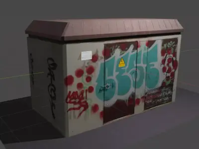 ELECTRIC TRANSFORMER BOX 3D model