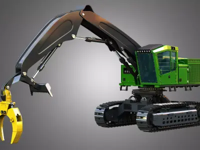 959MH Tracked Log Loader 3D model
