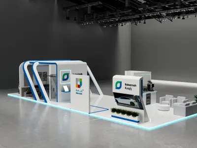 Mezzanine Exhibition booth 15x6 3D model