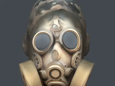 Helmet 3d model military combat Military Low-poly  Low-poly 3D model