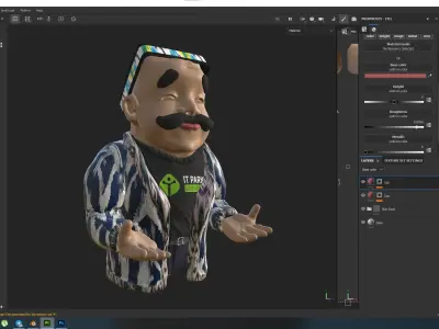 National figurine of an Uzbek grandfather 3D print model