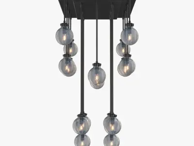 Pearl Linear Chandelier 36in 3D model