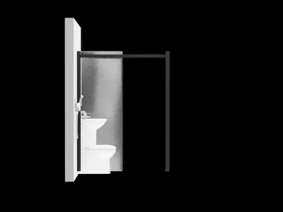Architectural Bathroom Wall 3D model