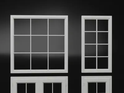 Basic Low-Poly Windows Low-poly 3D model