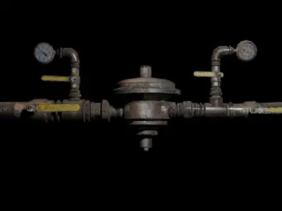 Gas Meter  Low-poly 3D model