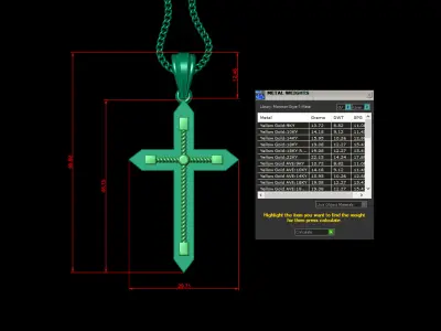 Cross Light Gold 4CP097 3DM STL 3D print model