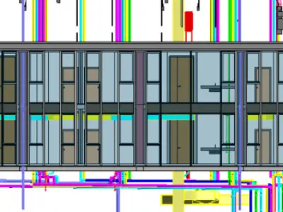 Revit MEP All System with unit floorplate Project Model   3D model