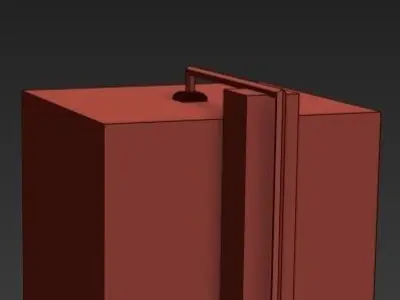 HANGING GLASS SHADE BRASS FINISH TABLE LAMP 3D model