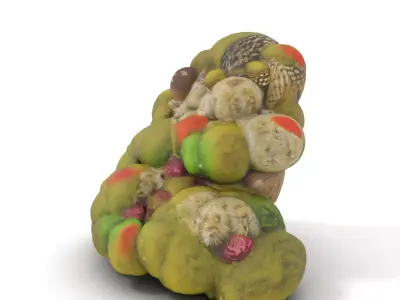 Textured Moss Cushion model pack Low-poly 3D model