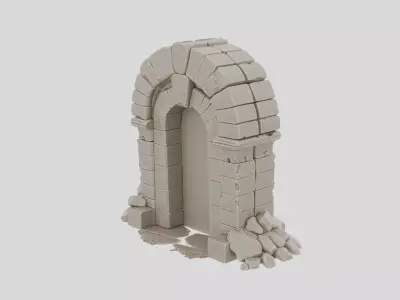 Fantasy Stone Dungeon Doorway Frame for 3D print 3D model