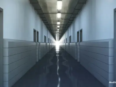 Industrial Hallway 2 3D model