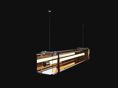 Industrial Pendant Light Free low-poly 3D model