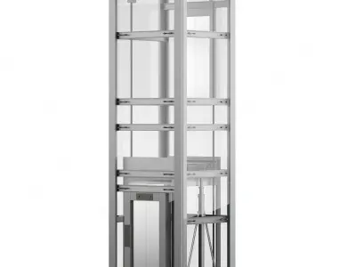 Modern Glass Elevator 3D Model 3D model