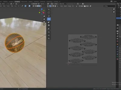 Spalding Black Ball Basket 3D model
