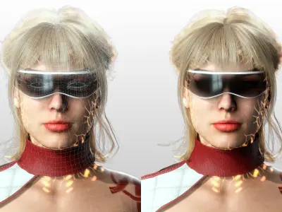 Ayla Crimson Stylized Sci Fi Female Character Low-poly 3D model