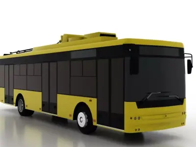 Trolleybus Bogdan T70110 Low Low-poly 3D model