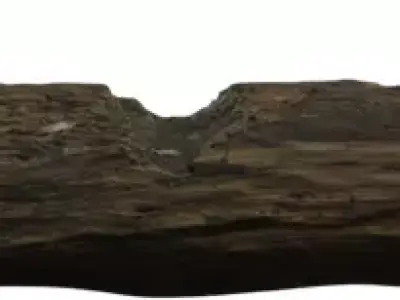 Fallen Forest Log Low-poly 3D model