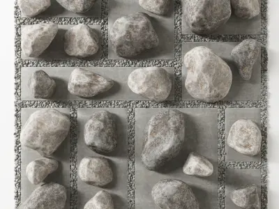 Flowerbed  street decor  square 3D model