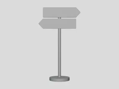 Traffic Direction Sign - Geometry Only No Textures No Materials 3D model