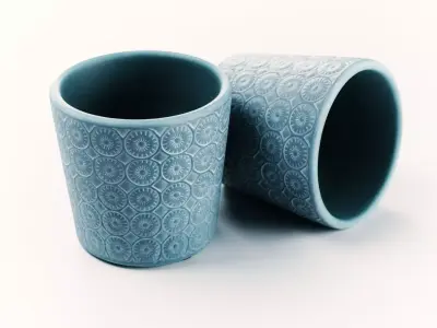 Flower Pot Pattern Design 3D model